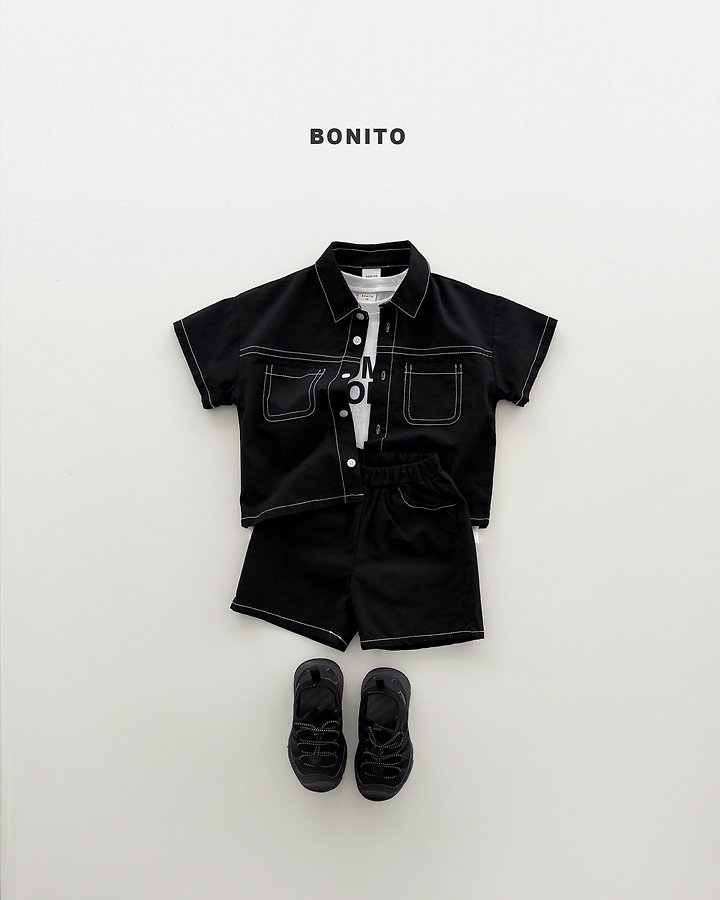 Bonito - Korean Baby Fashion - #babyboutique - Two Pocket Linen Set - 8