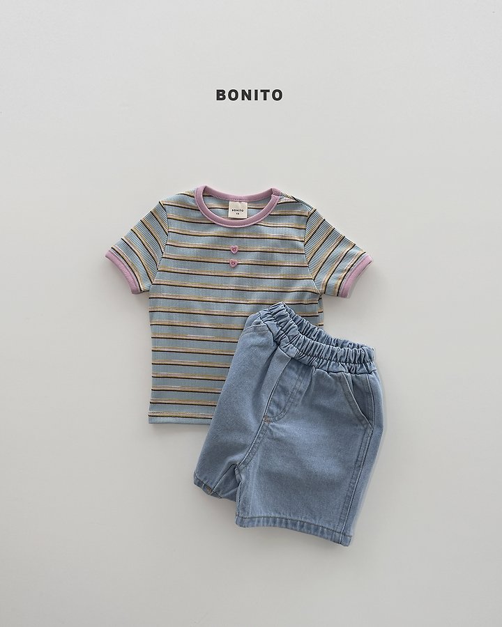 Bonito - Korean Baby Fashion - #babyboutiqueclothing - Stripe Rib Tee - 9