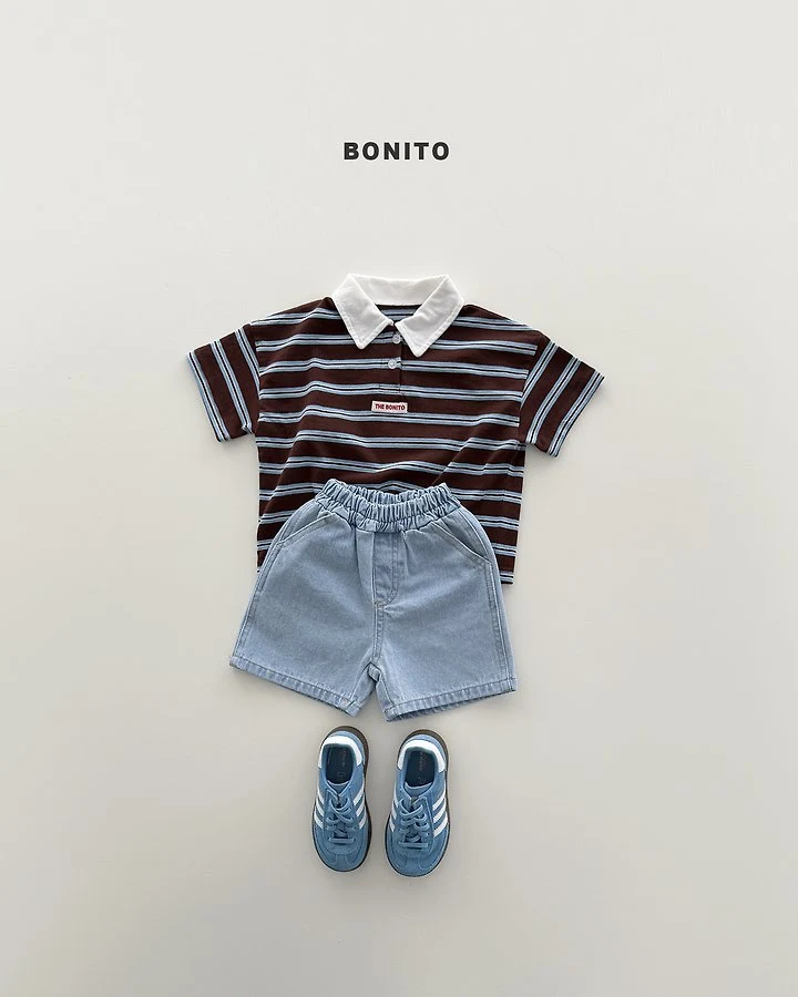 Bonito - Korean Baby Fashion - #babyboutiqueclothing - Sierre Stripe Collar Tee - 12