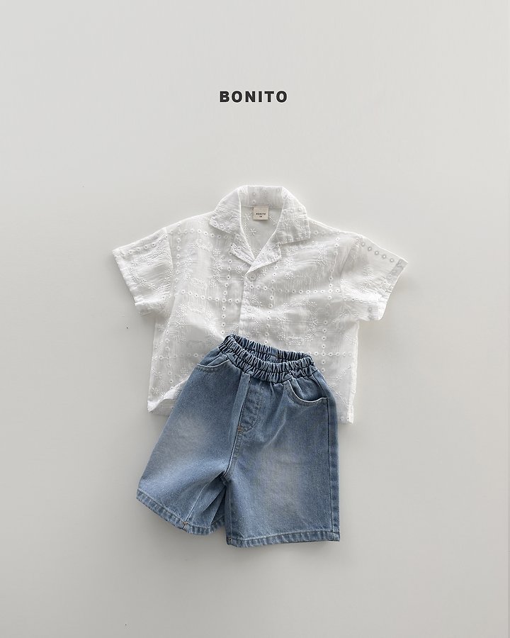 Bonito - Korean Baby Fashion - #babyboutiqueclothing - Bermuda Brushed Denim Pants - 6
