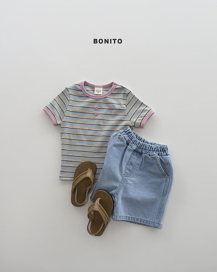 Bonito - Korean Baby Fashion - #babyclothing - Stripe Rib Tee - 10