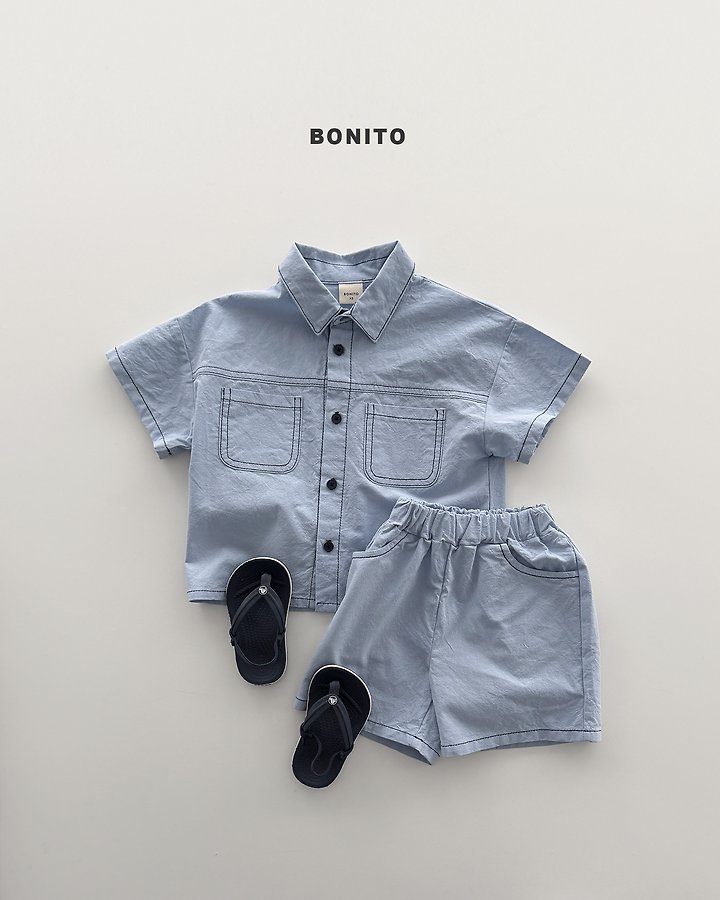 Bonito - Korean Baby Fashion - #babyclothing - Two Pocket Linen Set - 10