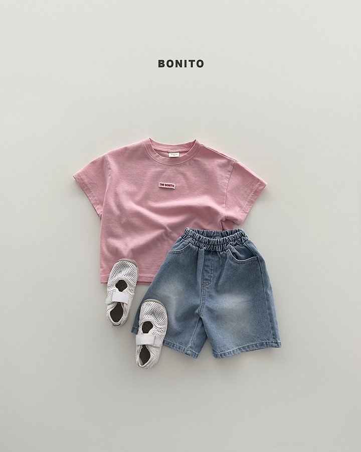 Bonito - Korean Baby Fashion - #babyclothing - Bermuda Brushed Denim Pants - 7