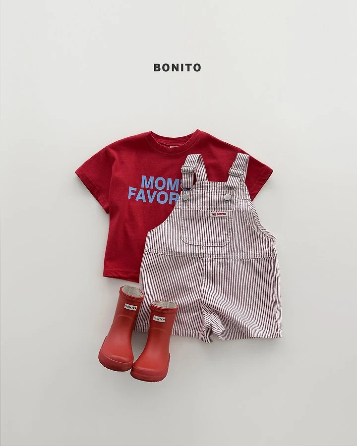 Bonito - Korean Baby Fashion - #babyboutiqueclothing - Vertical Stripe Overall Shorts - 4