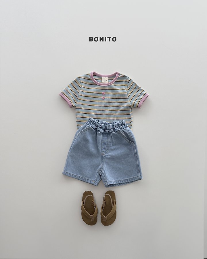 Bonito - Korean Baby Fashion - #babyfashion - Stripe Rib Tee - 11