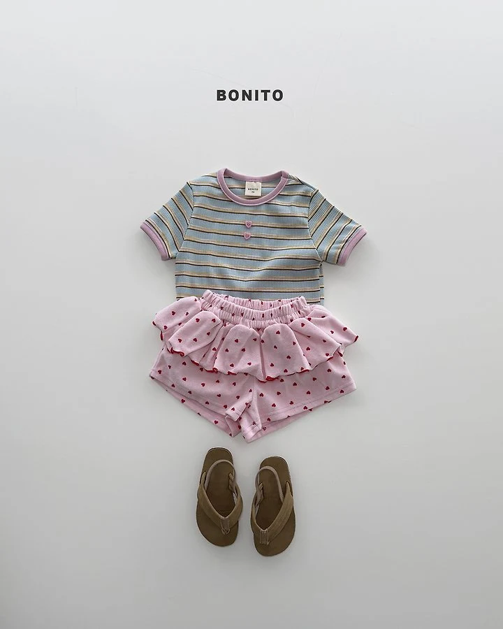 Bonito - Korean Baby Fashion - #babyfashion - Mini Heart Frill Shorts - 6