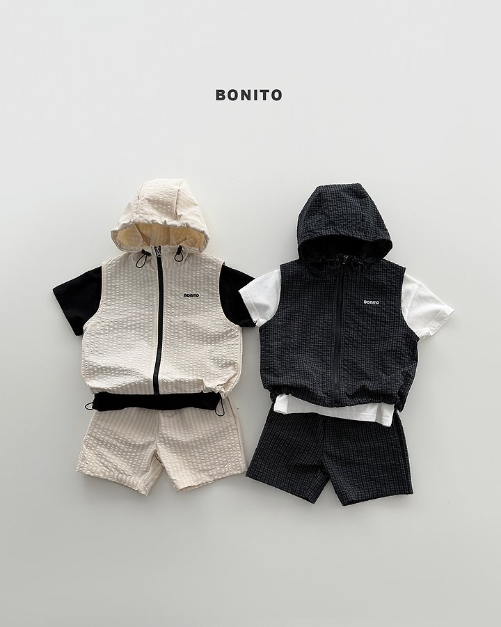 Bonito - Korean Baby Fashion - #babyfashion - High Vest Zip-Up Set