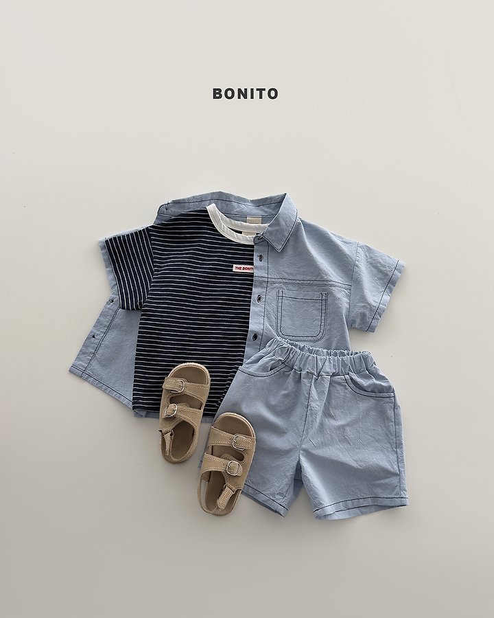 Bonito - Korean Baby Fashion - #babyfashion - Two Pocket Linen Set - 11