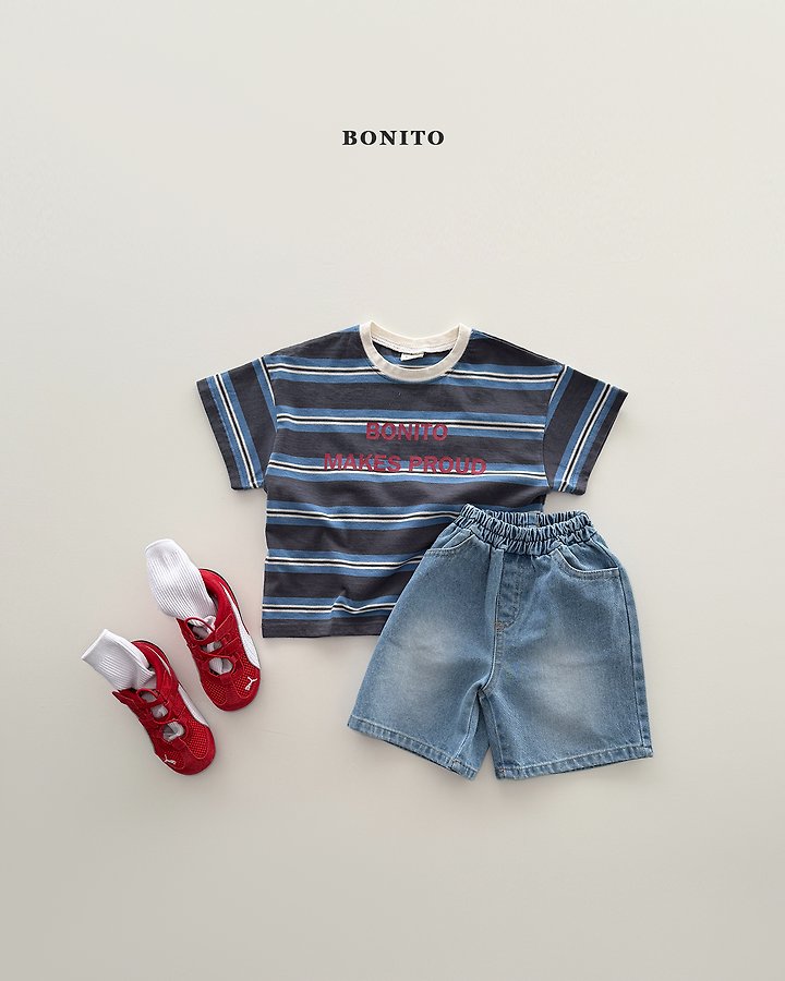 Bonito - Korean Baby Fashion - #babyfashion - Bermuda Brushed Denim Pants - 8