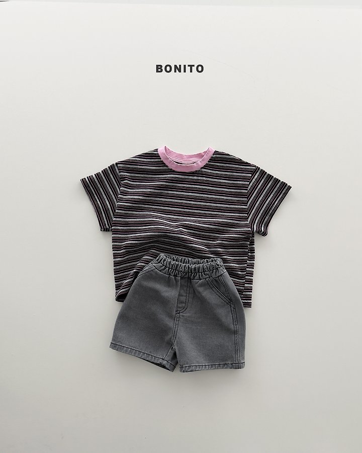 Bonito - Korean Baby Fashion - #babyfever - Uni Stripe Tee - 3