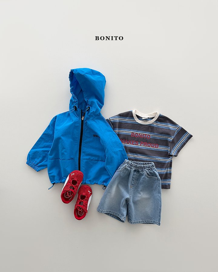 Bonito - Korean Baby Fashion - #babyfever - Bermuda Brushed Denim Pants - 9