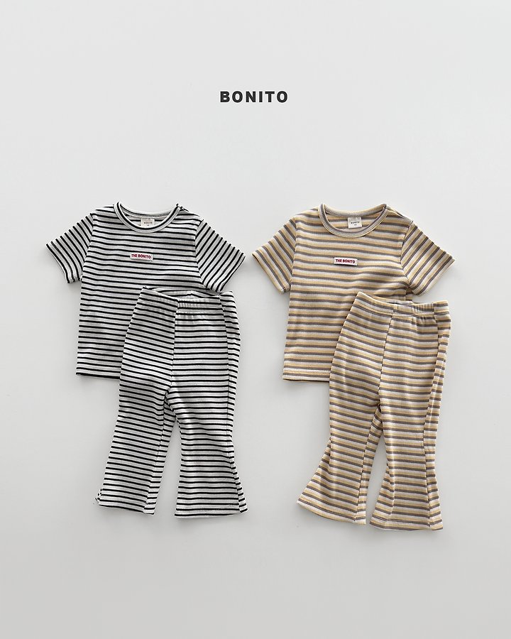 Bonito - Korean Baby Fashion - #babylifestyle - Slim Stripe Set