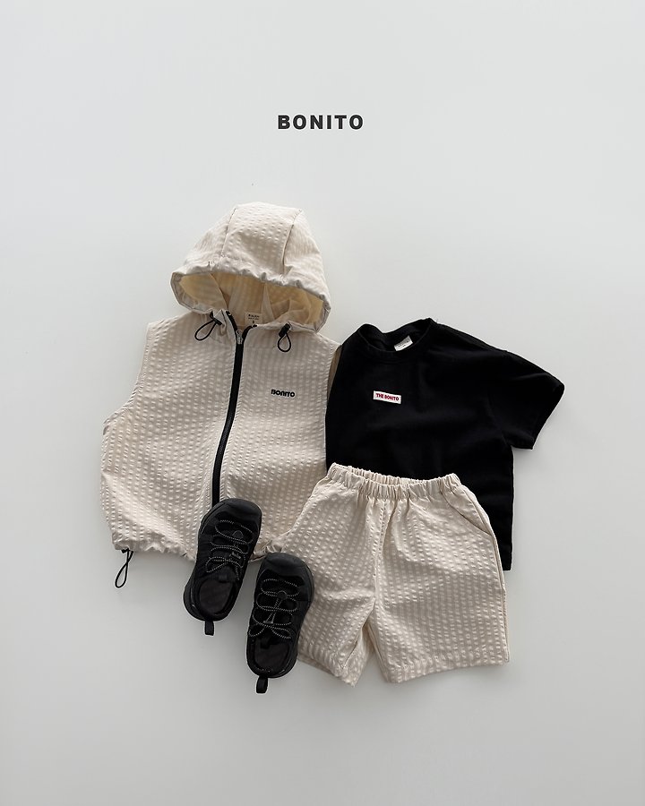 Bonito - Korean Baby Fashion - #babygirlfashion - High Vest Zip-Up Set - 4