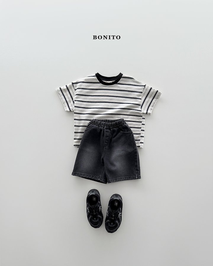 Bonito - Korean Baby Fashion - #babylifestyle - Moa Stripe Short Sleeve Tee - 12