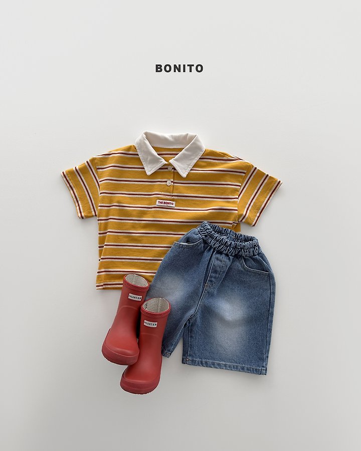 Bonito - Korean Baby Fashion - #babylifestyle - Bermuda Brushed Denim Pants - 11