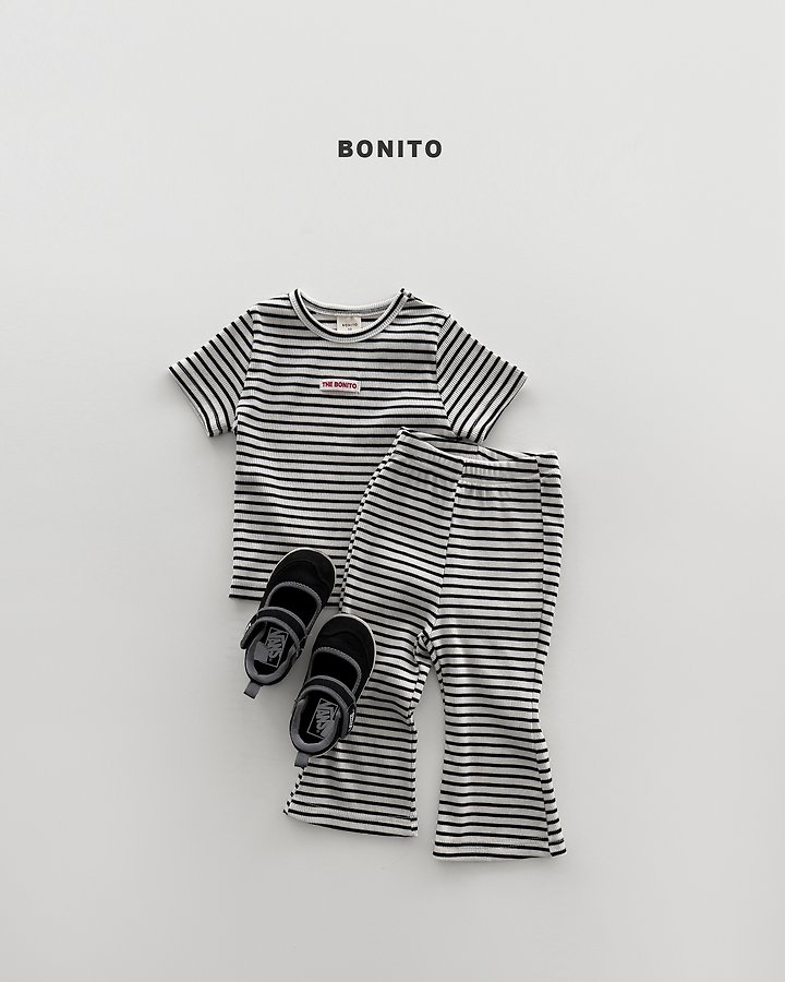 Bonito - Korean Baby Fashion - #babyoninstagram - Slim Stripe Set - 2