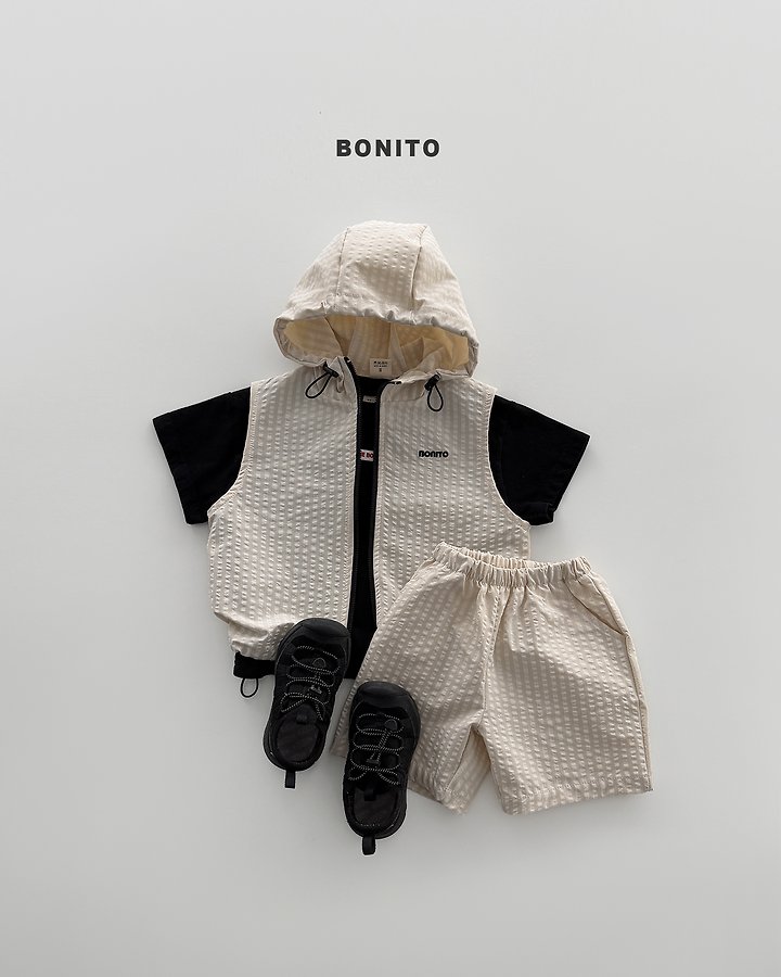 Bonito - Korean Baby Fashion - #babyoninstagram - High Vest Zip-Up Set - 5