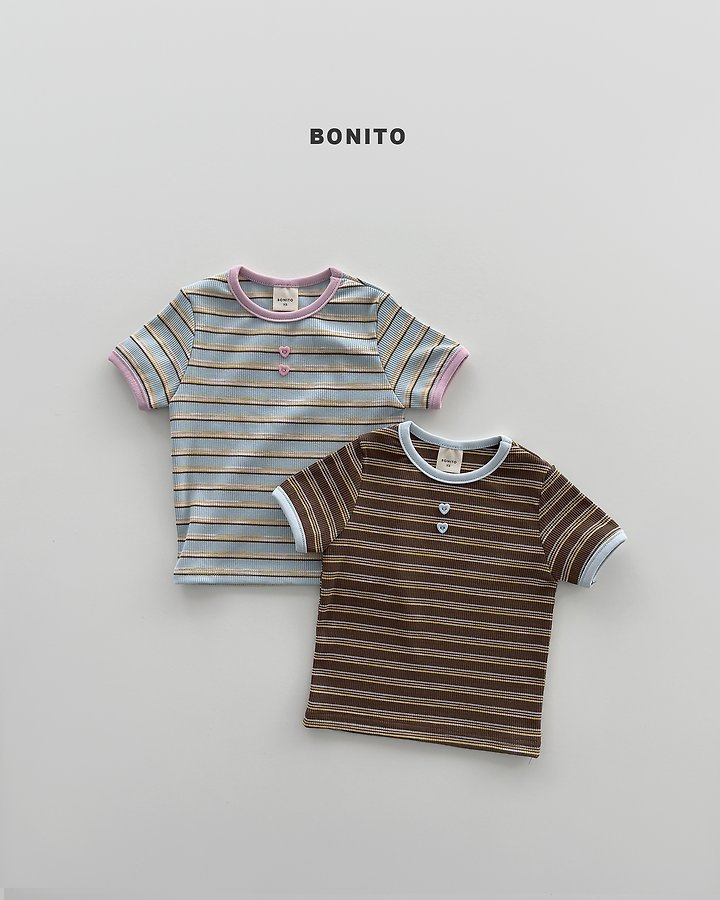 Bonito - Korean Baby Fashion - #babyootd - Stripe Rib Tee