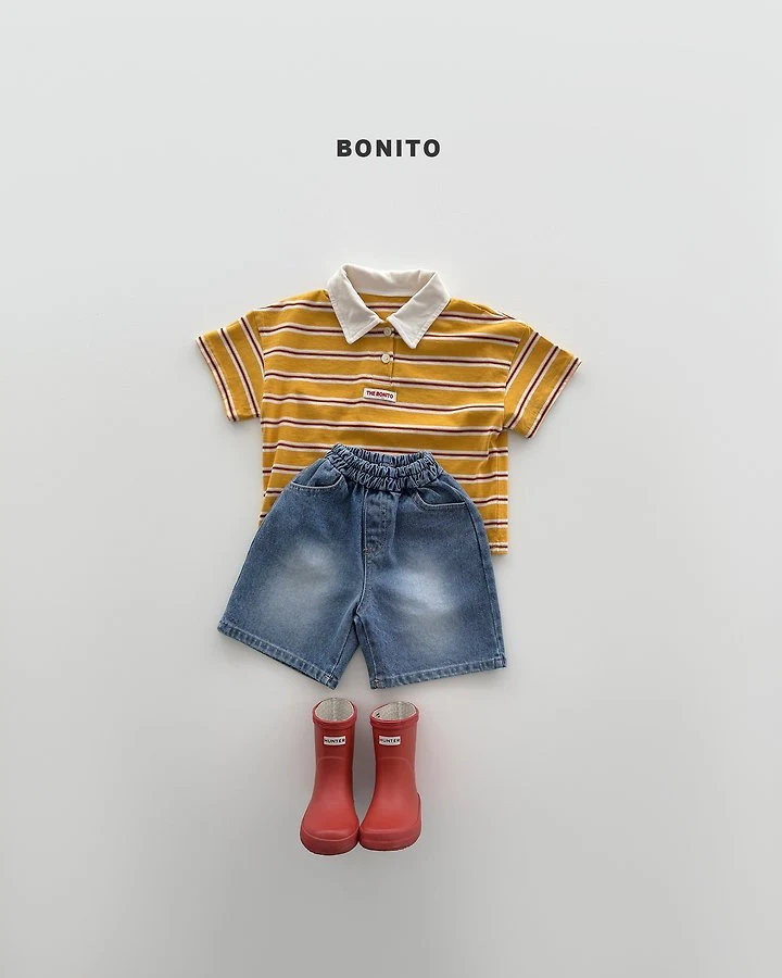 Bonito - Korean Baby Fashion - #babyoninstagram - Sierre Stripe Collar Tee - 4