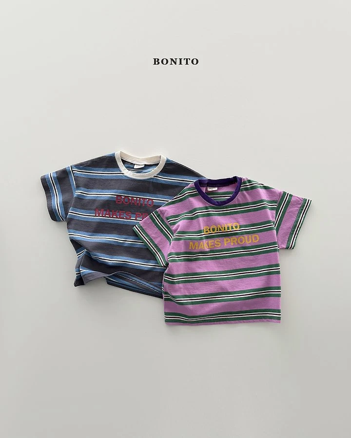 Bonito - Korean Baby Fashion - #babyootd - Proud Stripe Tee