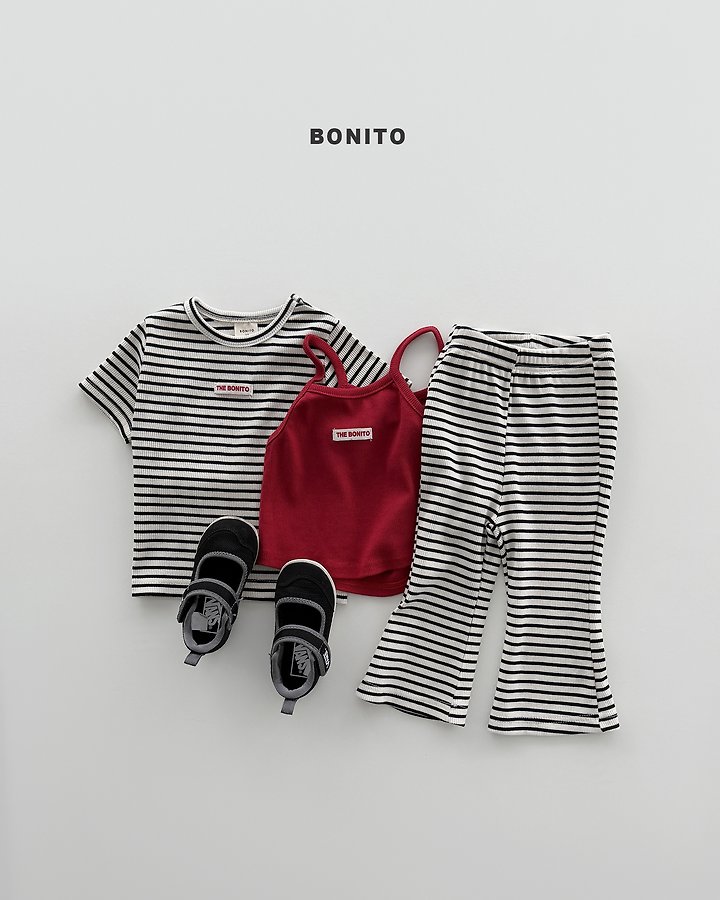 Bonito - Korean Baby Fashion - #babyootd - Slim Stripe Set - 4
