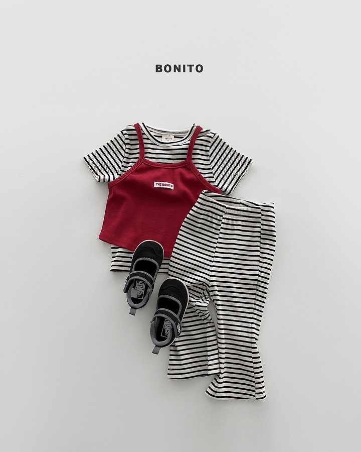 Bonito - Korean Baby Fashion - #babyoutfit - Slim Stripe Set - 5