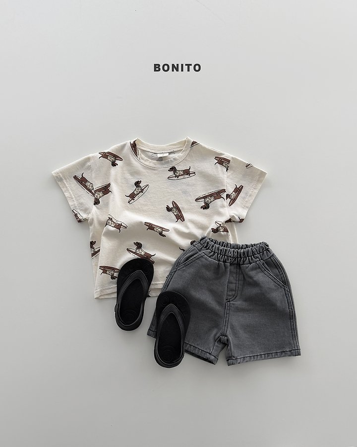 Bonito - Korean Baby Fashion - #babyootd - Surfing Dog Tee - 4