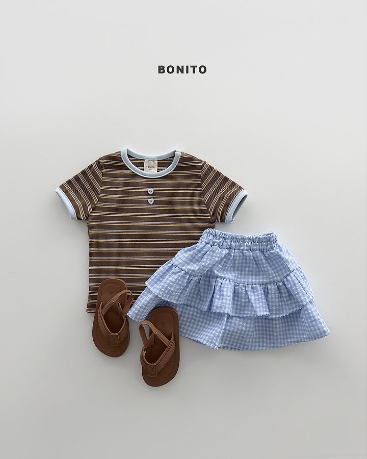 Bonito - Korean Baby Fashion - #babyoutfit - Stripe Rib Tee - 4