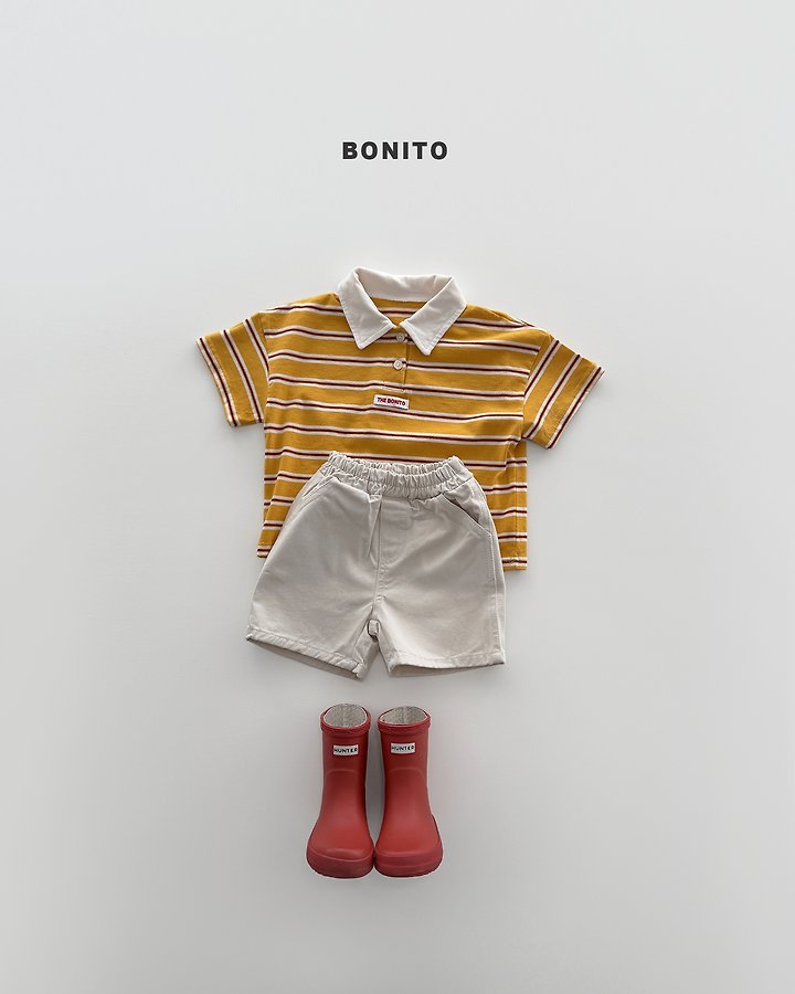 Bonito - Korean Baby Fashion - #babywear - Sierre Stripe Collar Tee - 7