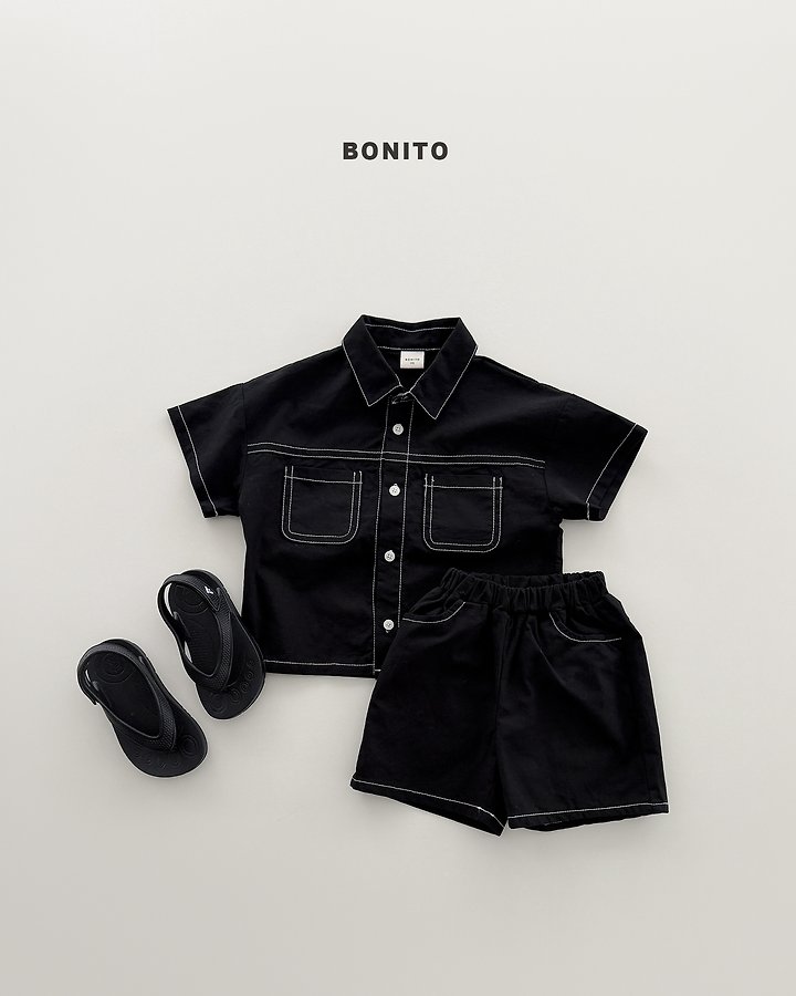 Bonito - Korean Baby Fashion - #babyoutfit - Two Pocket Linen Set - 4