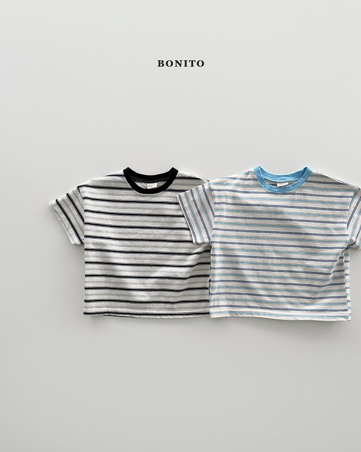 Bonito - Korean Baby Fashion - #babywear - Moa Stripe Short Sleeve Tee - 2