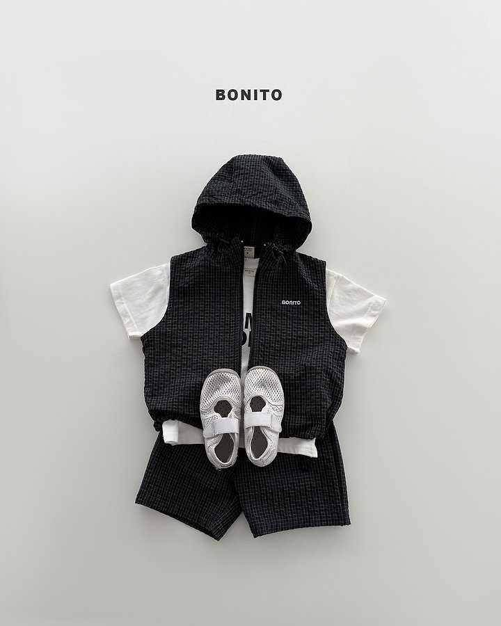 Bonito - Korean Baby Fashion - #onlinebabyboutique - High Vest Zip-Up Set - 10