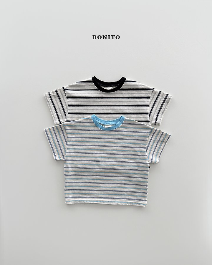 Bonito - Korean Baby Fashion - #onlinebabyboutique - Moa Stripe Short Sleeve Tee - 3