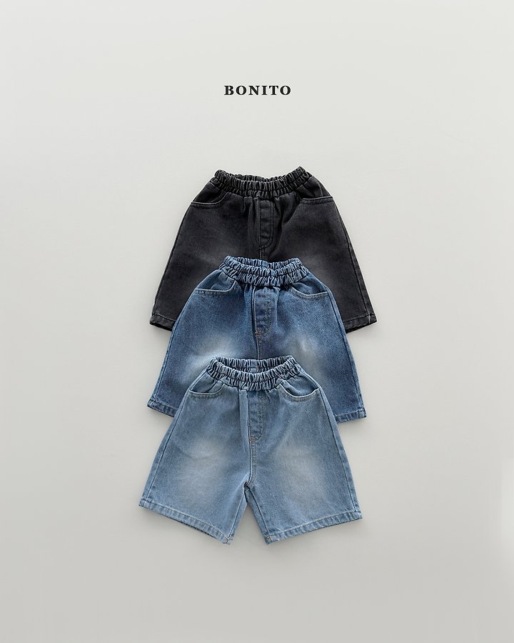 Bonito - Korean Baby Fashion - #onlinebabyboutique - Bermuda Brushed Denim Pants - 2