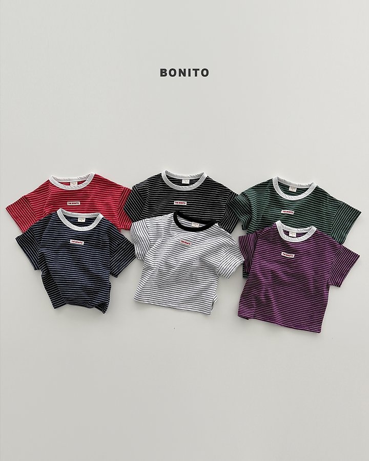 Bonito - Korean Baby Fashion - #onlinebabyboutique - Striped Rib Tee (set of 2) - 3