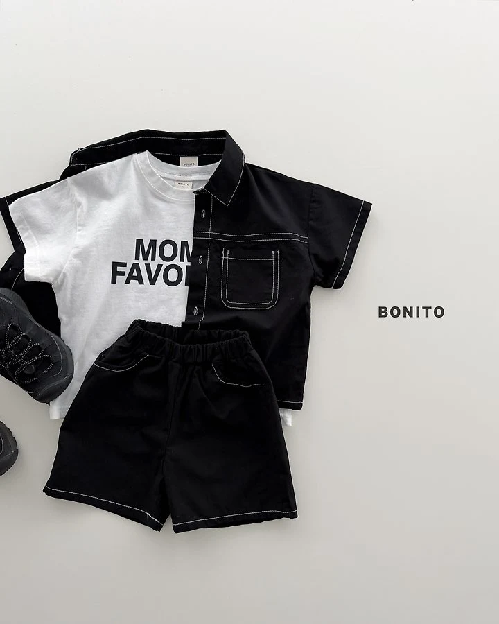 Bonito - Korean Baby Fashion - #onlinebabyshop - Two Pocket Linen Set - 6