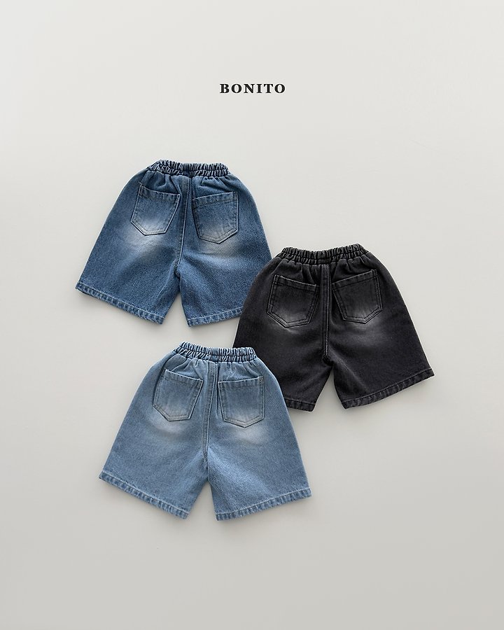 Bonito - Korean Baby Fashion - #onlinebabyshop - Bermuda Brushed Denim Pants - 3