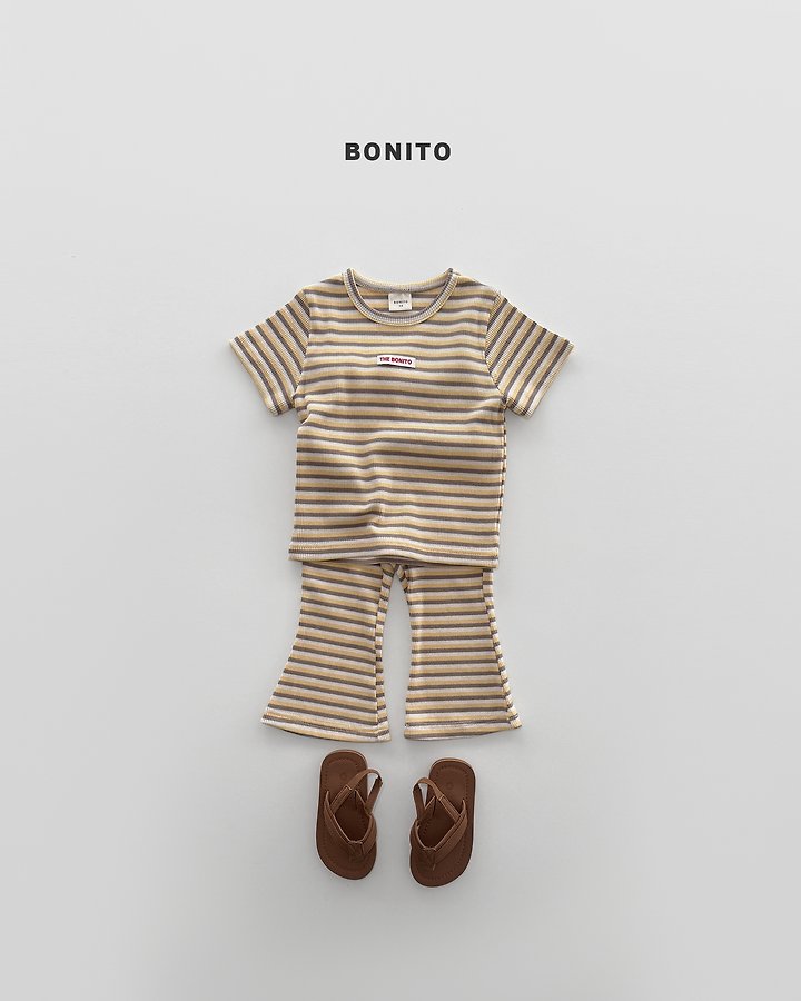Bonito - Korean Baby Fashion - #smilingbaby - Slim Stripe Set - 9