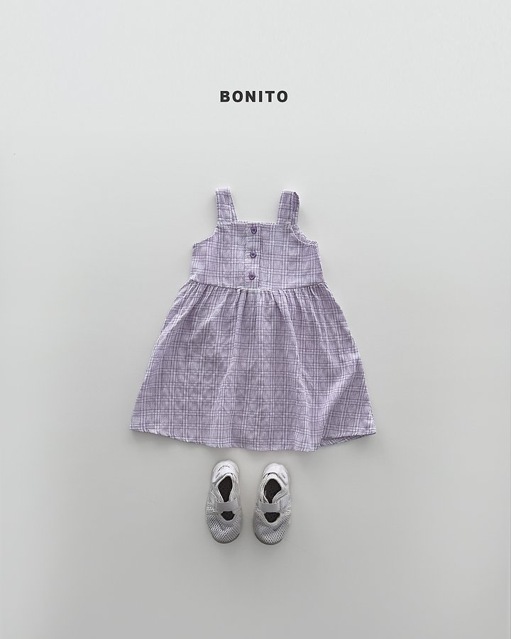 Bonito - Korean Baby Fashion - #onlinebabyshop - Picnic Check One-piece - 4