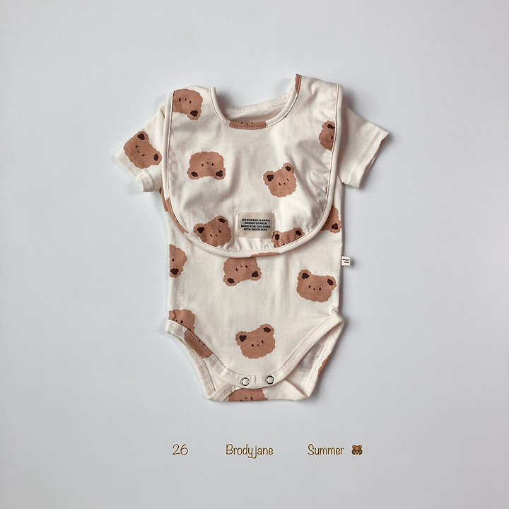 Brody Jane - Korean Baby Fashion - #babyboutique - Mongle Bear Bib - 3