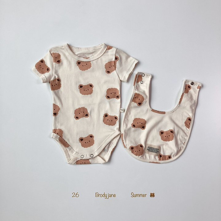 Brody Jane - Korean Baby Fashion - #babyboutique - Mongle Bear Bib - 4