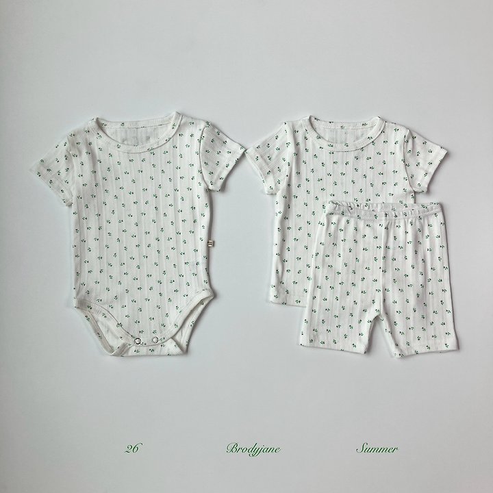Brody Jane - Korean Baby Fashion - #smilingbaby - Jacquard Flower Bodysuit - 4