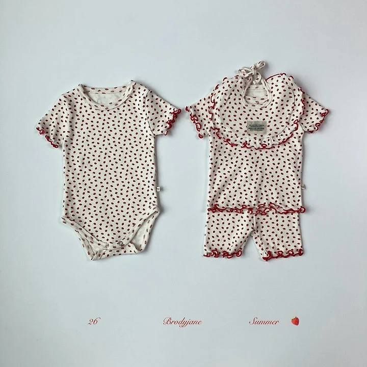 Brody Jane - Korean Baby Fashion - #babyboutique - Berry Short Sleeve Setup - 2