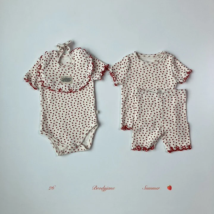 Brody Jane - Korean Baby Fashion - #babyboutique - Berry Short Sleeve Bodysuit