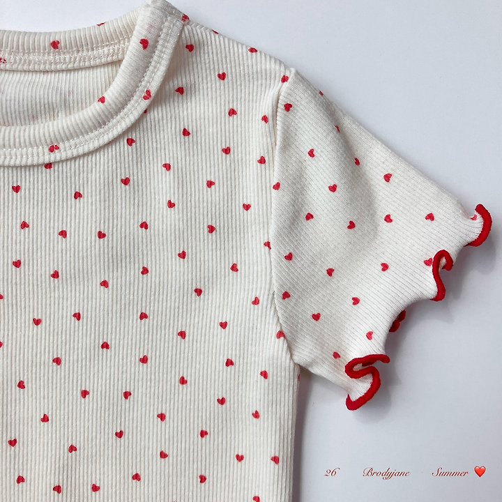 Brody Jane - Korean Baby Fashion - #babyboutiqueclothing - Heart Short Sleeve Bodysuit - 9