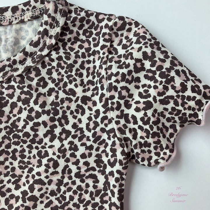 Brody Jane - Korean Baby Fashion - #babyclothing - Pink Leo Short Sleeve Bodysuit - 9