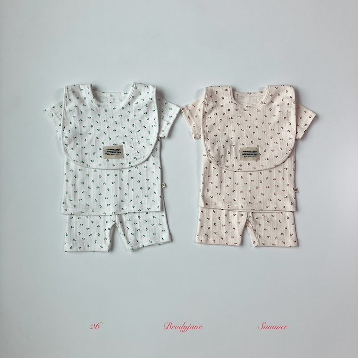 Brody Jane - Korean Baby Fashion - #babyfashion - Jacquard Flower Bib - 6