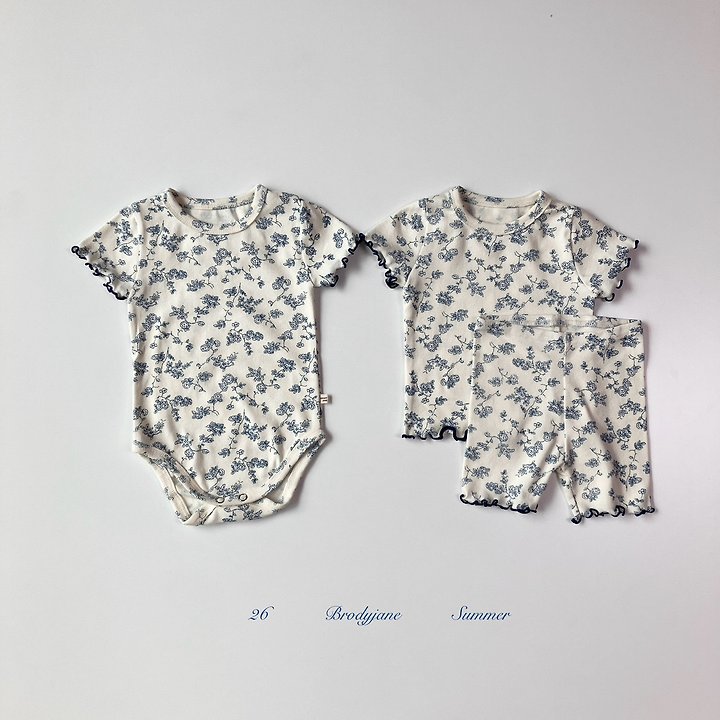 Brody Jane - Korean Baby Fashion - #babyfever - Flower Short Sleeve Bodysuit - 7