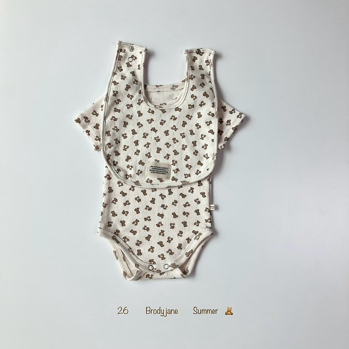 Brody Jane - Korean Baby Fashion - #babyfever - Bear Short Sleeve Setup - 2