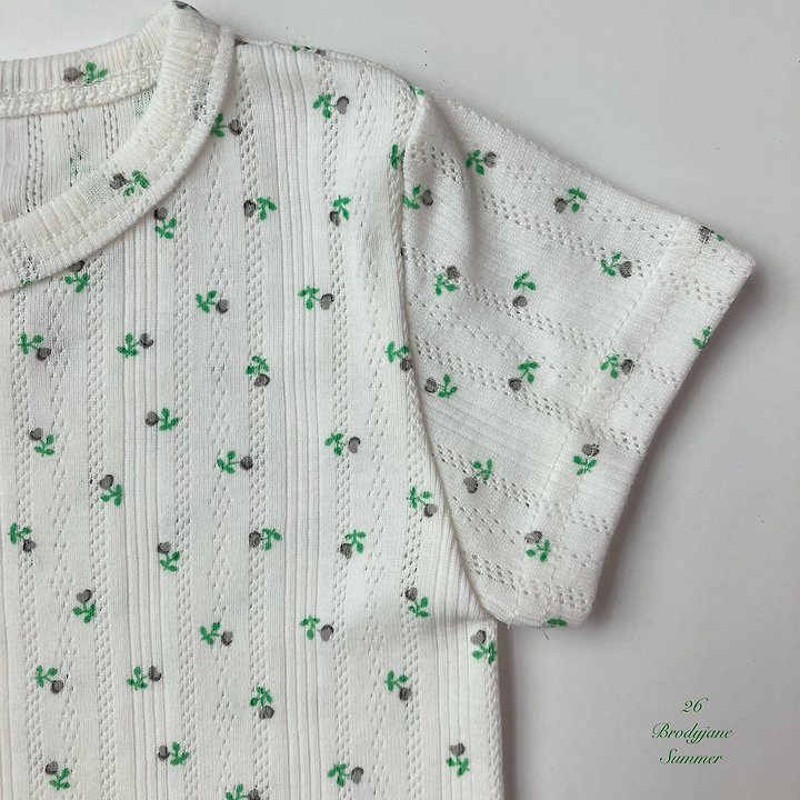 Brody Jane - Korean Baby Fashion - #babygirlfashion - Jacquard Flower Bodysuit - 9